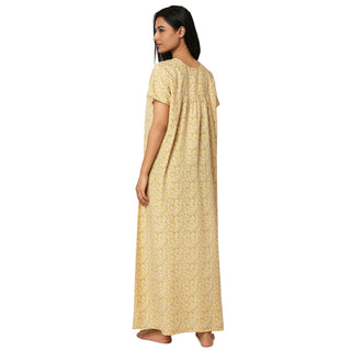 SCK 7002-Cotton Nighty Regular -Yellow