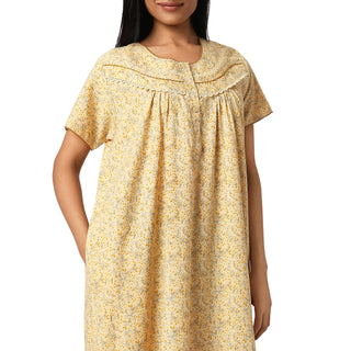 SCK 7002-Cotton Nighty Regular -Yellow