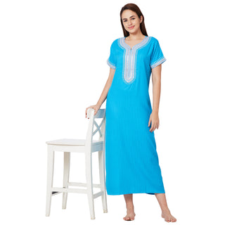 SCR450001-Nighty Spun Print Regular-Blue