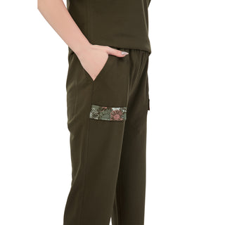 SCS-24048 Looper Green Bloosom CO-ORD SETS Olive