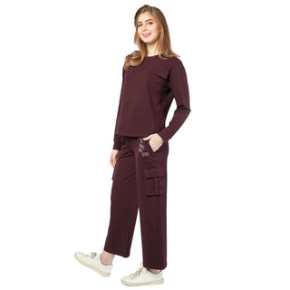 SCS-24052 Looper Empower Her Journy CO-ORD SETS Wine