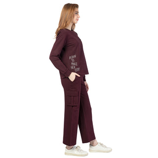 SCS-24052 Looper Empower Her Journy CO-ORD SETS Wine