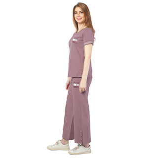 SCS-24053 Looper Travel Love CO-ORD SETS Mauve