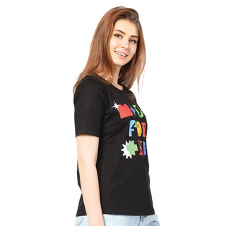 SRF-24092-Cotton-Classic Black  Relaxed Fit T-Shirt-Black