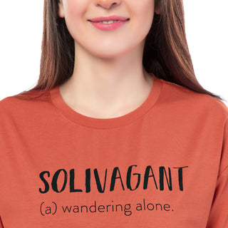 SRF-24066 Cotton Solivagant Spirit  Relaxed Fit T-Shirt Orange