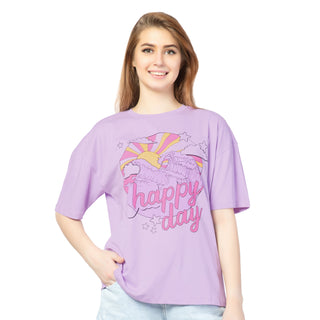 SOT-24070 Cotton All Day-Vibes  Oversized T-Shirt  Lavender