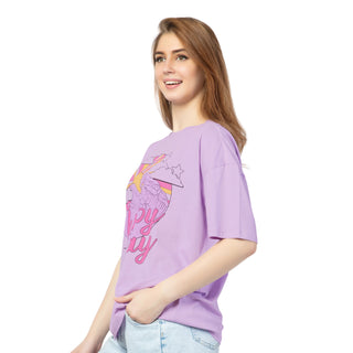 SOT-24070 Cotton All Day-Vibes  Oversized T-Shirt  Lavender