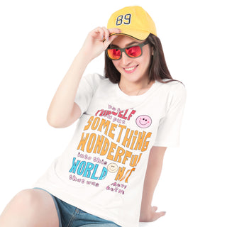 SOT-24021 Cotton Be Wonderful Oversized T-Shirt White