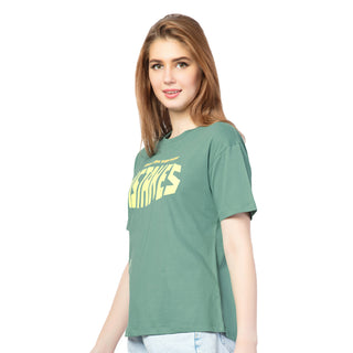 SRF-24090-Cotton-Mistakes & Meows  Relaxed Fit T-Shirt-Mint Green