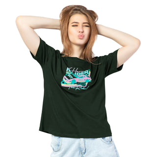 SRF-24093-Cotton-Ride In Style  Relaxed Fit T-Shirt-Bottle Green