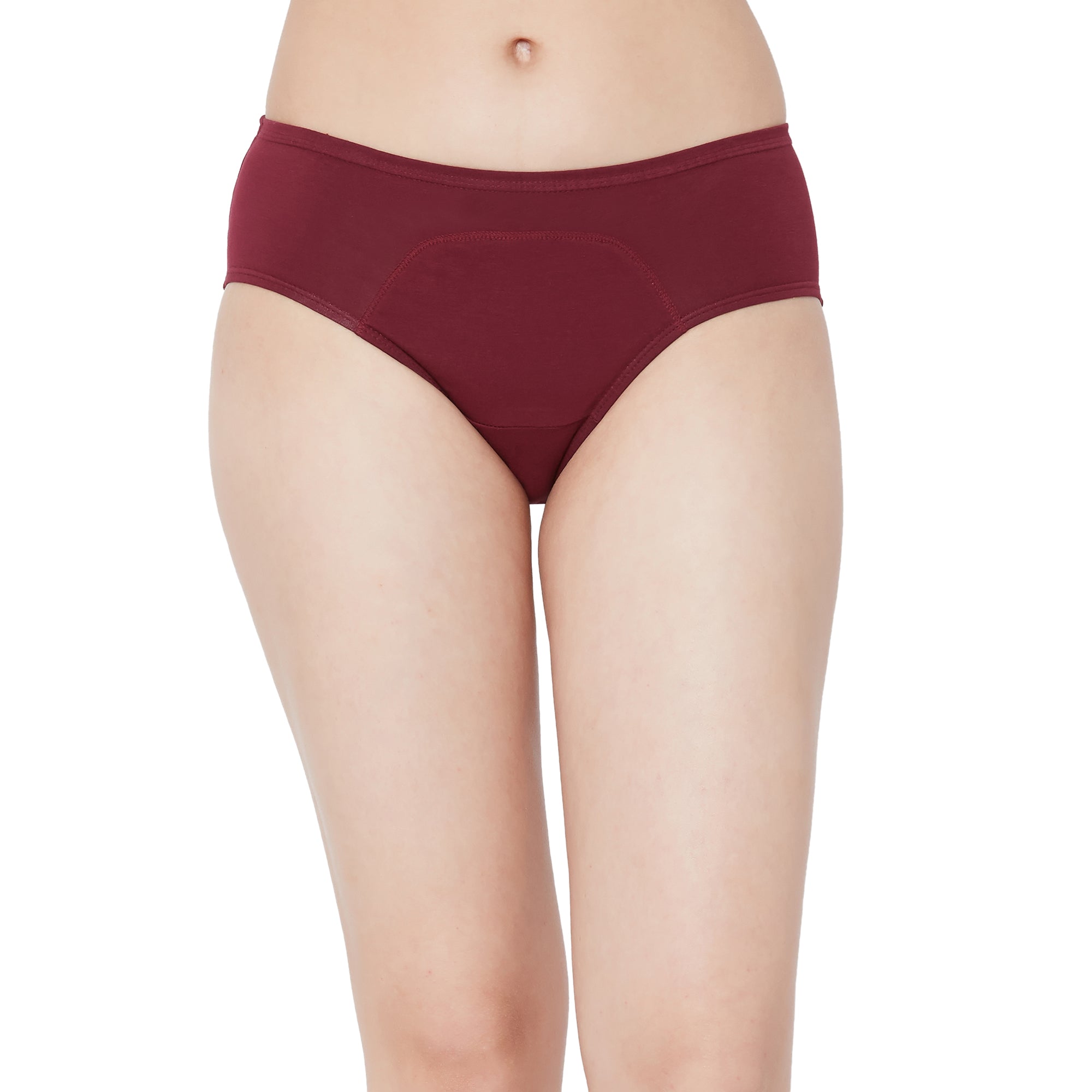 Period Panty Mid Rise No Stain Maroon