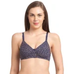 Cotton Printed Bra Navy Blue