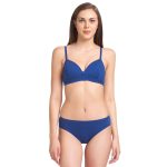 Padded Pinted T-Shirt Bra  Navy Blue