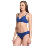 Padded Pinted T-Shirt Bra  Navy Blue - Image 3