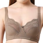Cotton Cut & Sew Solid Lace Cotton Bra 1213
