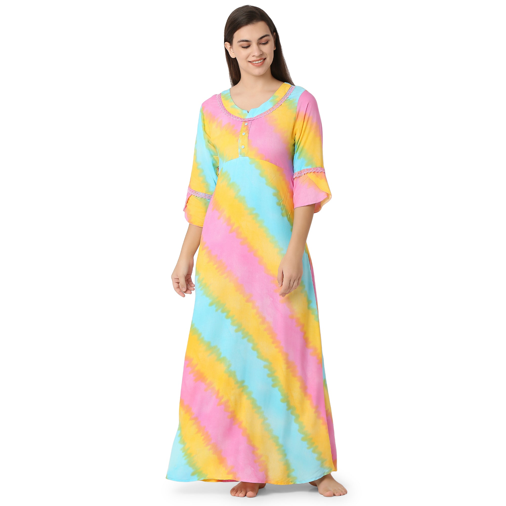1727941729340-7448c2e859b54cfc-477DF145BECF490558D68888F58905A4 SCH 440313 - Rayon Nighty Regular Pink - Image 1