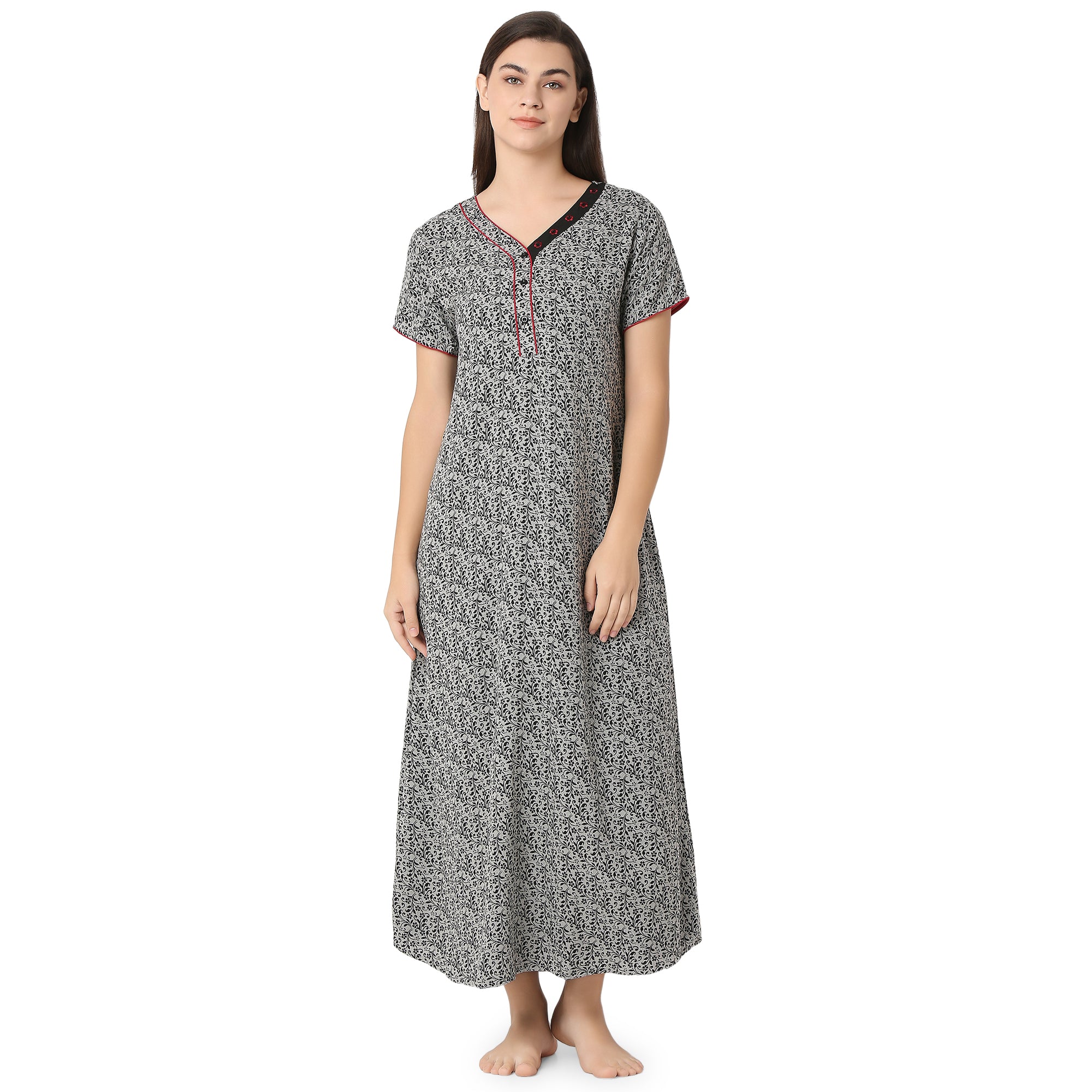 1727946619474-7448c2e859b54cfc-26009EB88B73617C2A8D6DC93D3DBECC SCH 450653 - Rayon Nighty Regular Black - Image 1