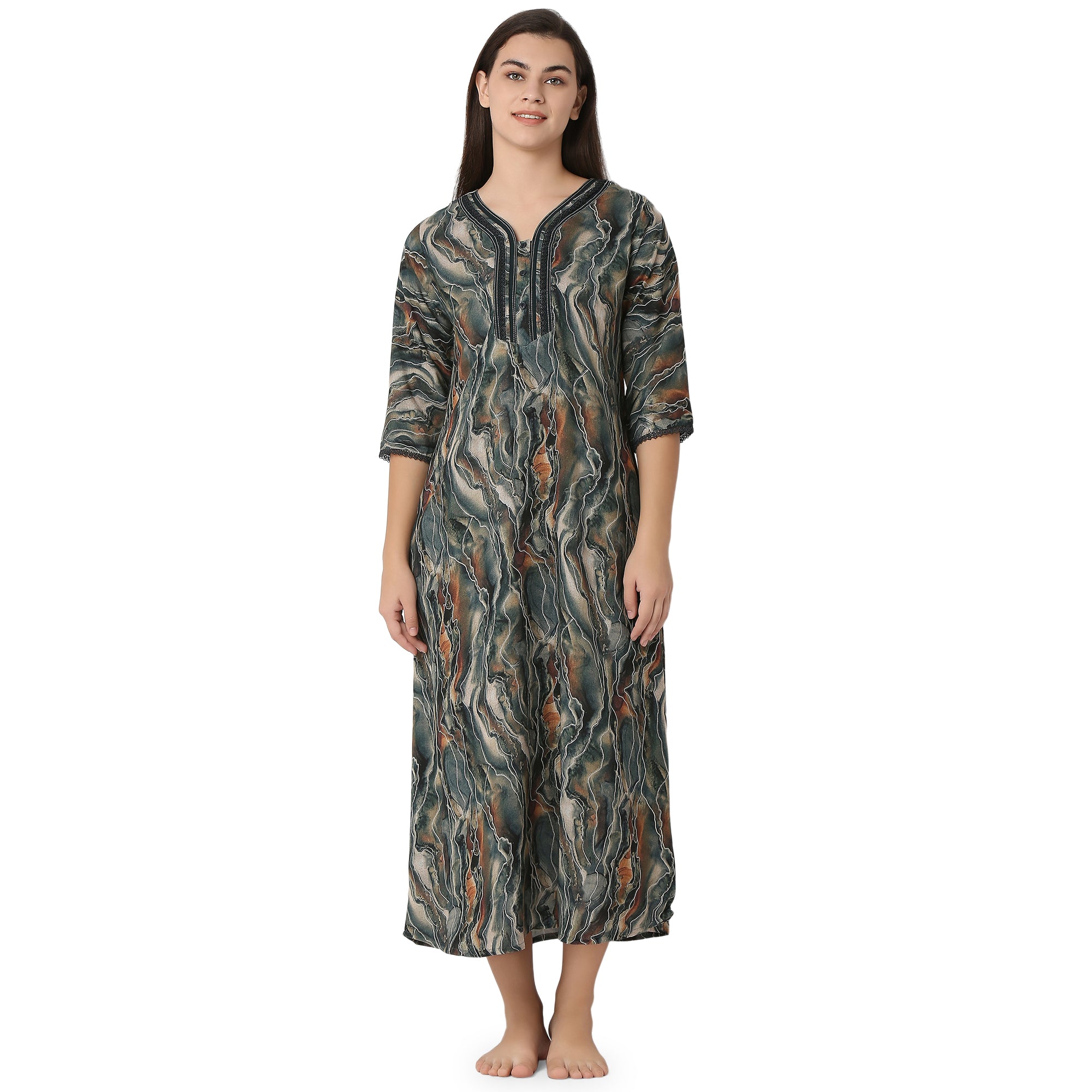 1727947226220-7448c2e859b54cfc-15D4F9D591878A602E7D2AD7A32B4B0E SCH 450679 - Rayon Nighty Regular Blue - Image 1