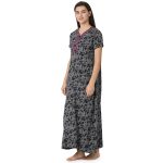 SCR 450634 - Cotton Nighty Regular Navy Blue - Image 2