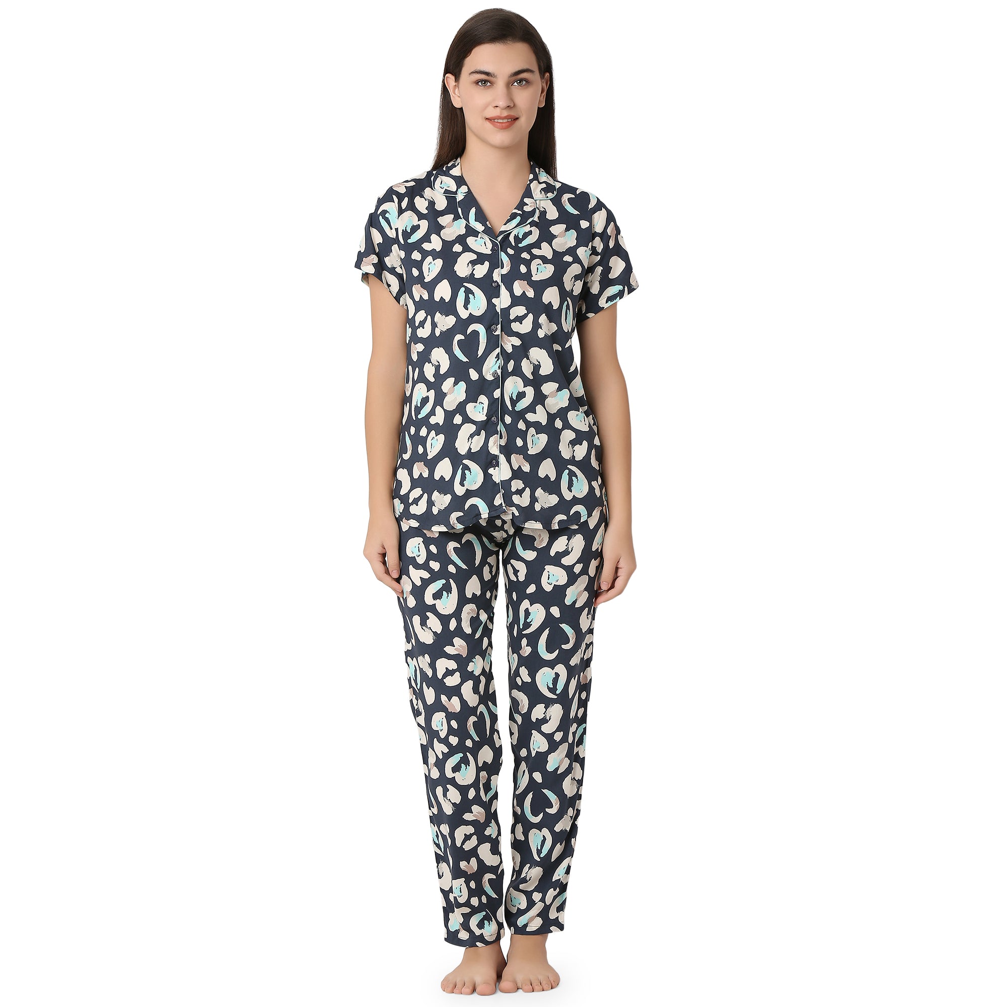 1728124587343-7448c2e859b54cfc-FB6591EBF803FF31D36CE4611C861DF6 SCH 10698 - Cotton Night Suit Regular Blue - Image 1