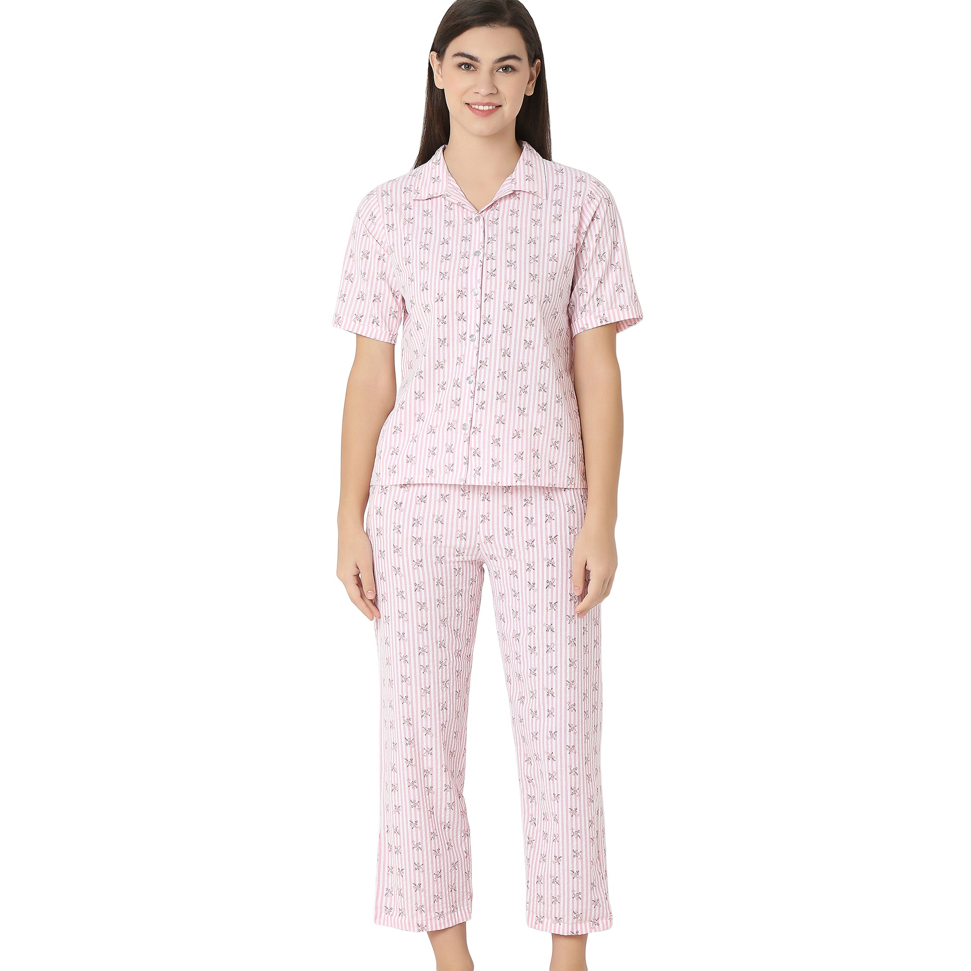 1728127550865-7448c2e859b54cfc-575D1508F5356EDD711CFDD1D9275726 SCH 10806 - Bright Mood Cotton Night Suit - Image 1