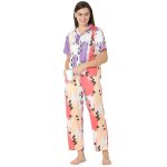 SCH 10815 - Rayon Night Suit Regular Pink - Image 5