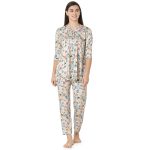 SCR 10785 - Rayon Night Suit Regular Yellow