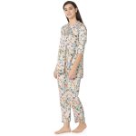 SCR 10785 - Rayon Night Suit Regular Yellow - Image 2