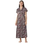 Cotton Night House Coat Regular Coffee