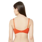 Cotton Plain Support Bra Orange - Image 2
