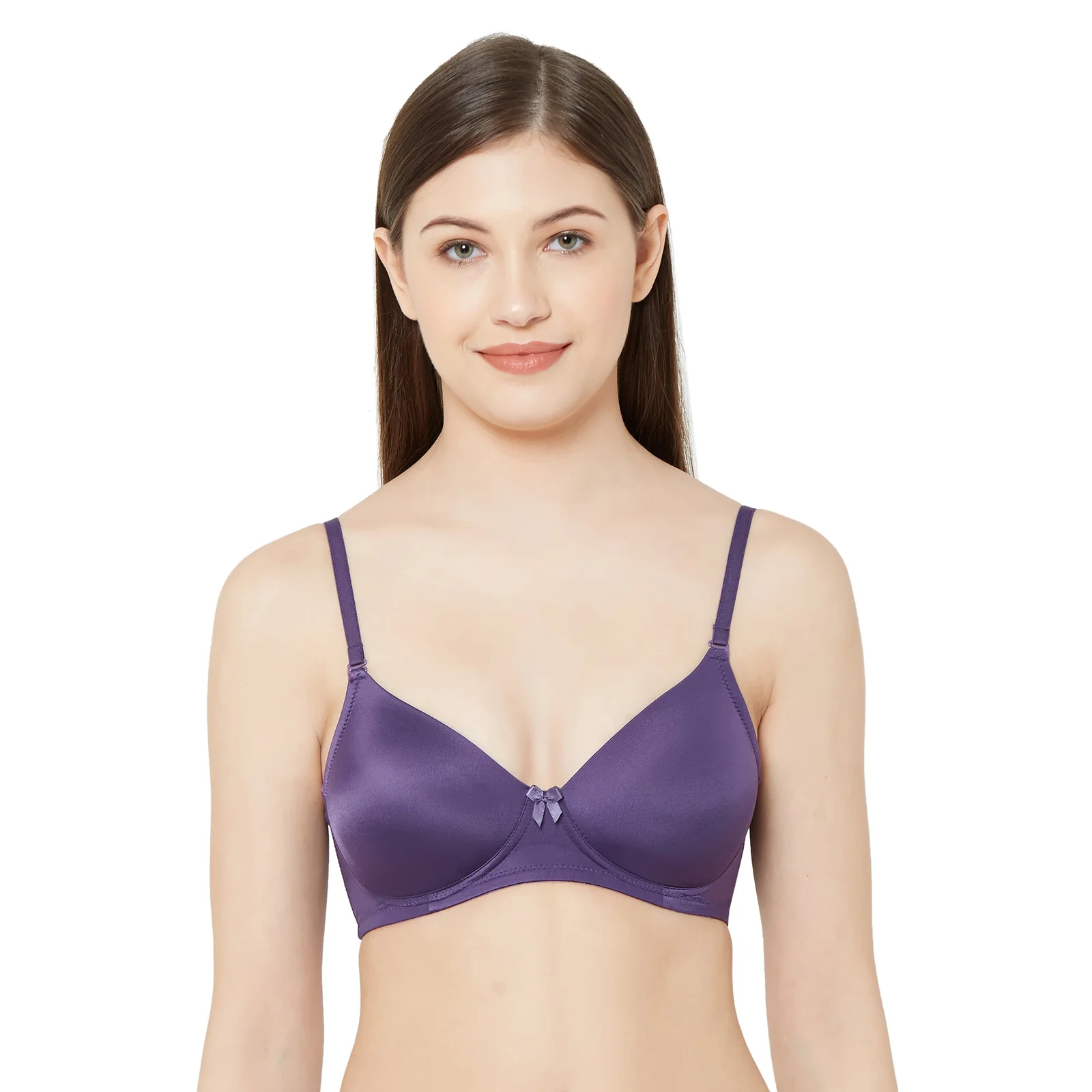 6402 purple 1 Plain Padded T-shirt Bra - Image 1