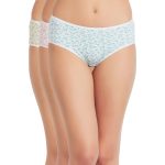6726 - Beachy Florals Cotton Hipster Pack of 3 Panties