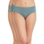 6737 - Cotton Hipster  Panties Pack Of 3  Multicolor