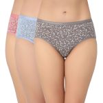 6998 - Cotton Printed Pack Of 3 Hipster Panties