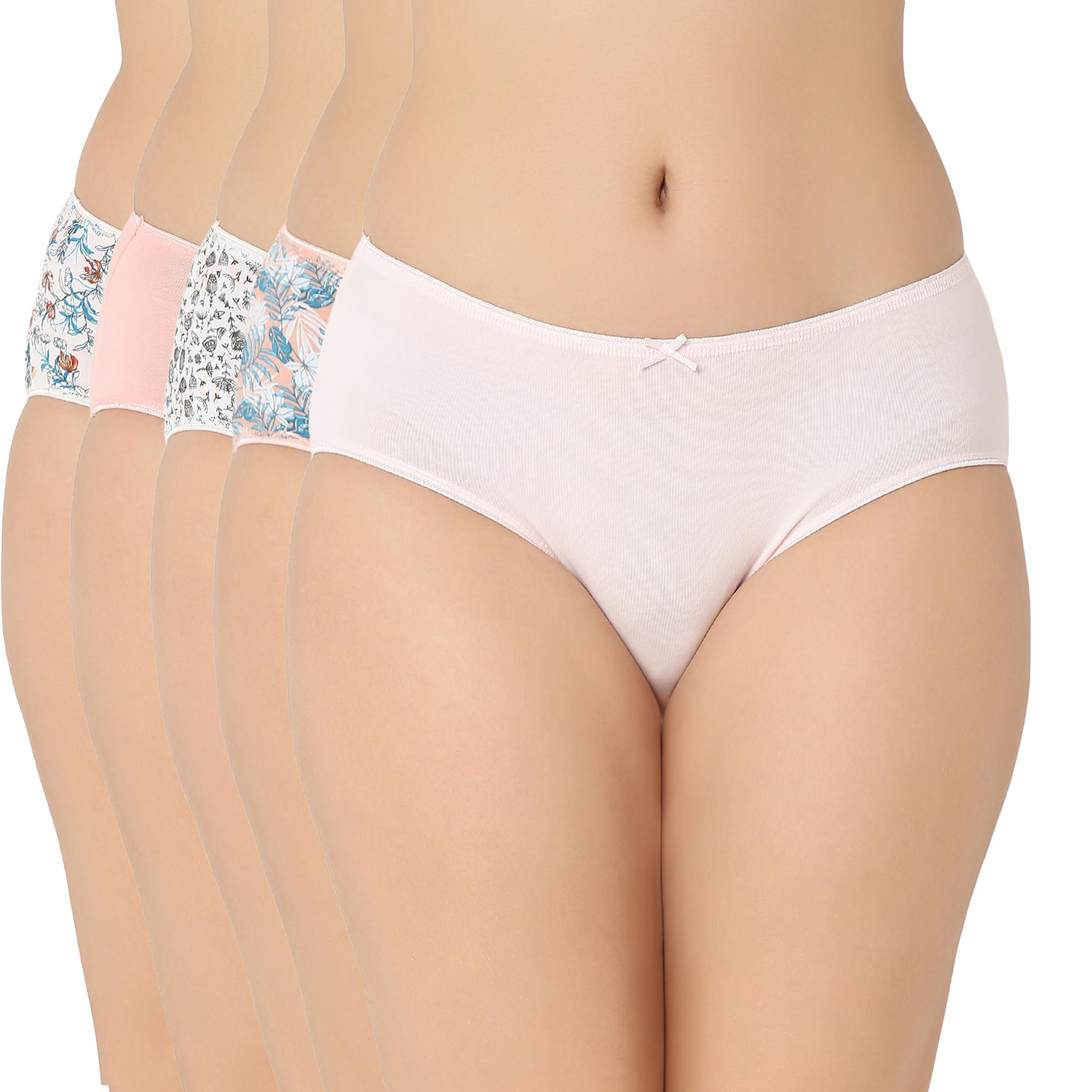 7057 (1) 7057 - Cotton Hipster Panties Pack Of 5 Multicolor - Image 1
