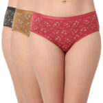 7102 - Cotton Printed Pack Of 3 Hipster Panties
