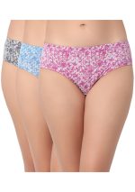7206 - Cotton Printed Pack Of 3 Hipster Panties