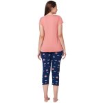 Capri Night Suit Regular-Peach - Image 2