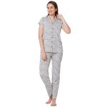 Regular Night Suit Regular-Light Grey - Image 4