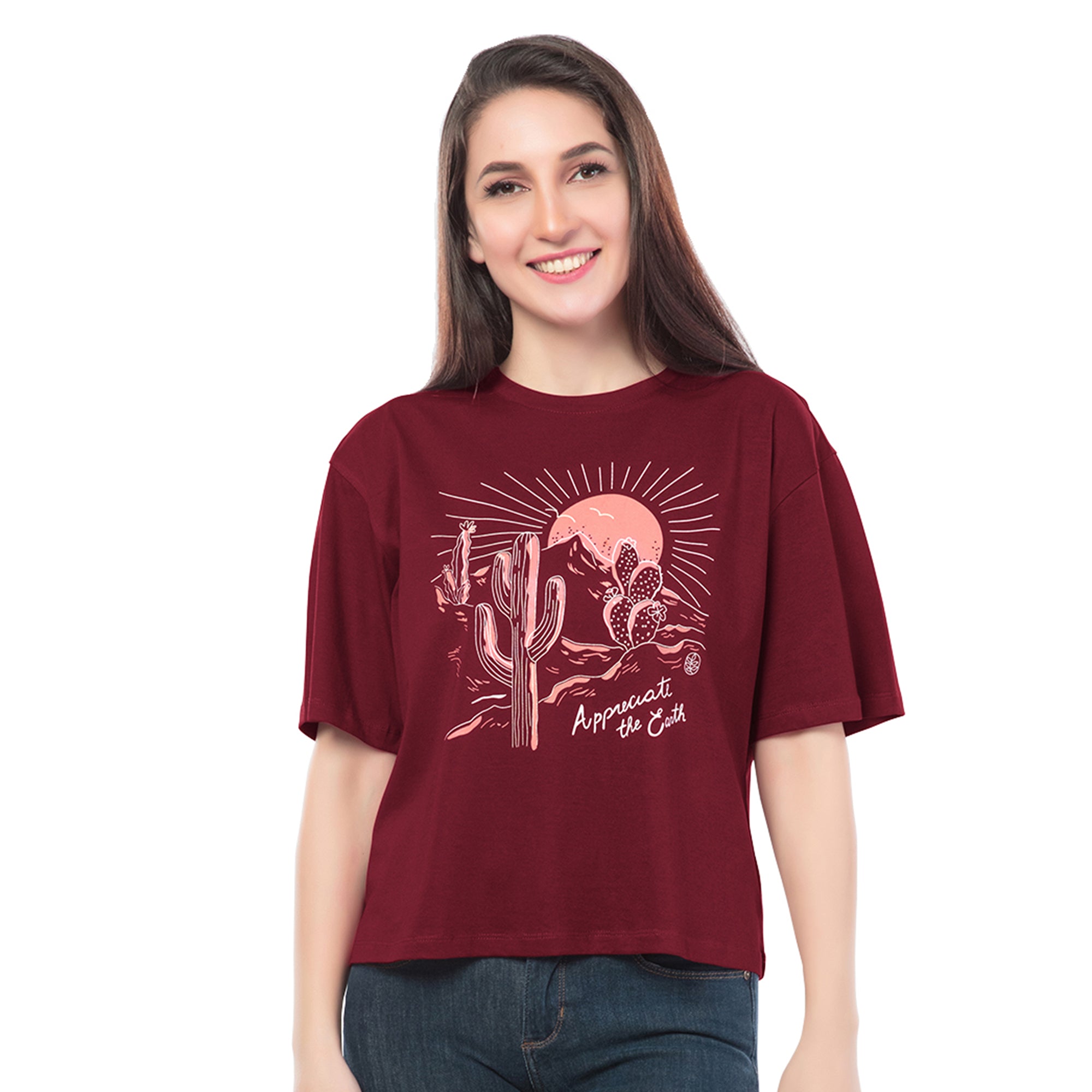 SBT-24083MAROON SRF 24083 - Maroon Spirit Tee - Image 1