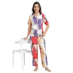 SCH 10815 - Rayon Night Suit Regular Pink