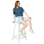 SCT 24025 - Minimal Mood Petrol Tee