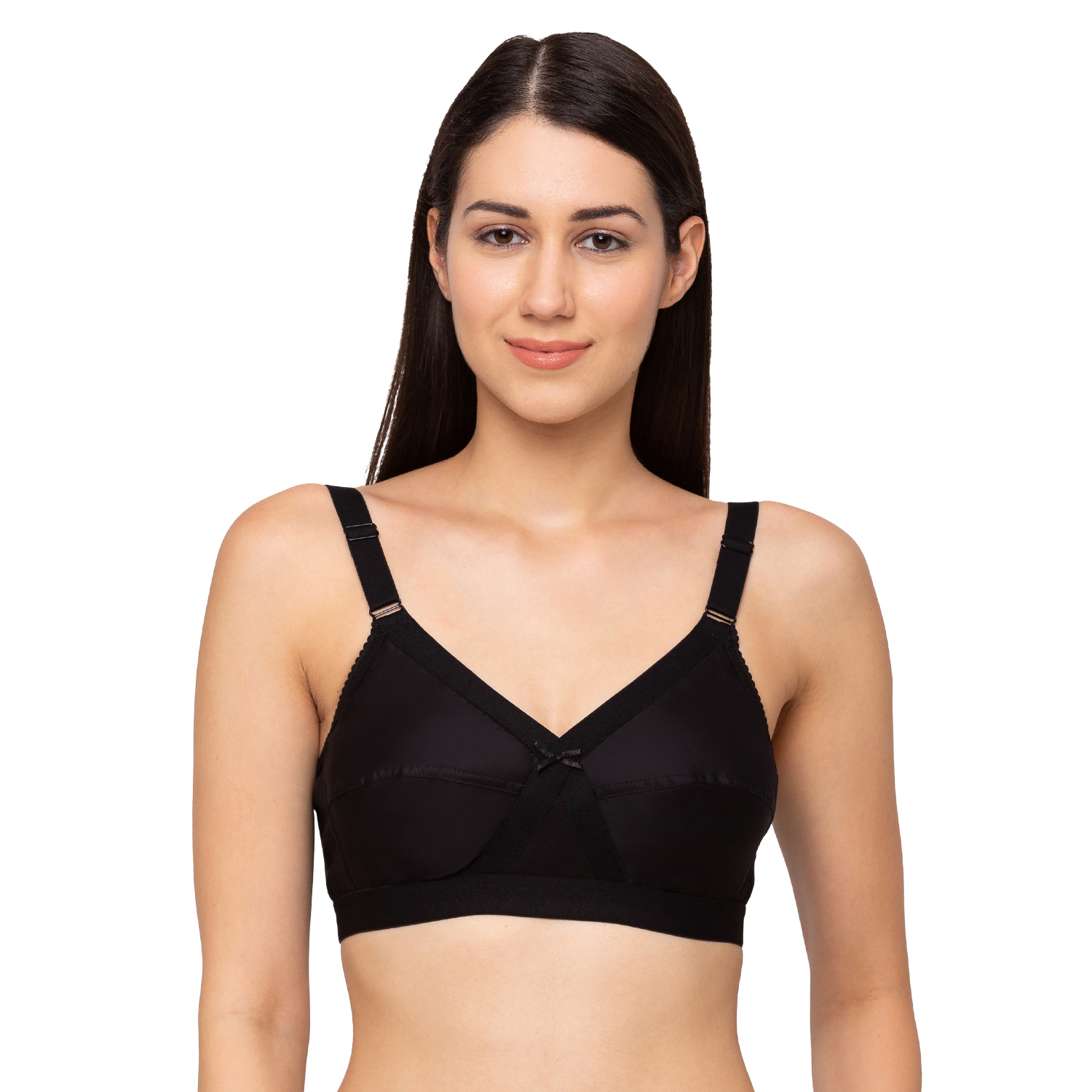SILKA BLACK (5) Silka - Cotton Non-Padded Non-Wired Plain Bra - Image 1