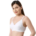 Soft-Plain Mold T-shirt Bra  White - Image 3