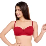 Cotton Plain Mold Padded T-shirt Bra 1230 Maroon