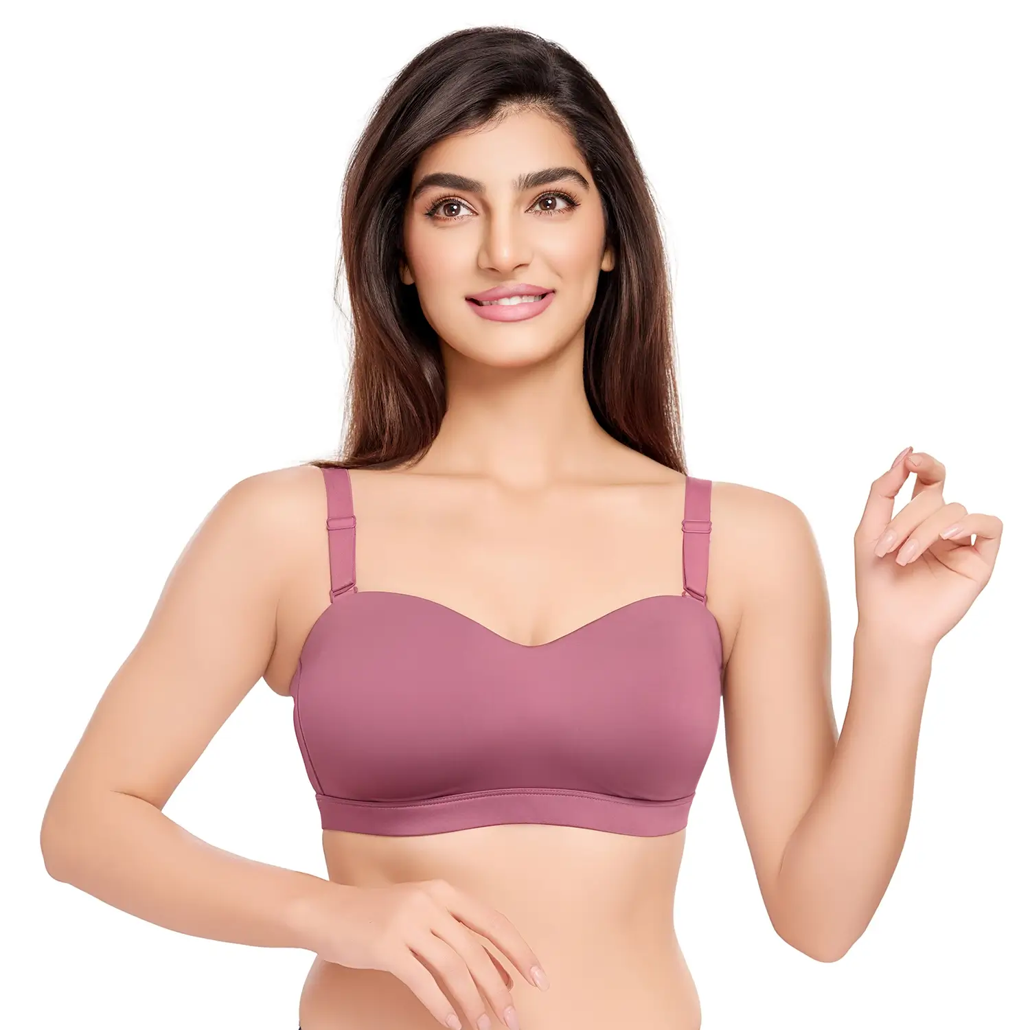 Juliet_2548 4545-Non Wired Full Cover Padded Strapless Bra-Onion Pink
