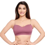 4545-Non Wired Full Cover Padded Strapless Bra-Onion Pink
