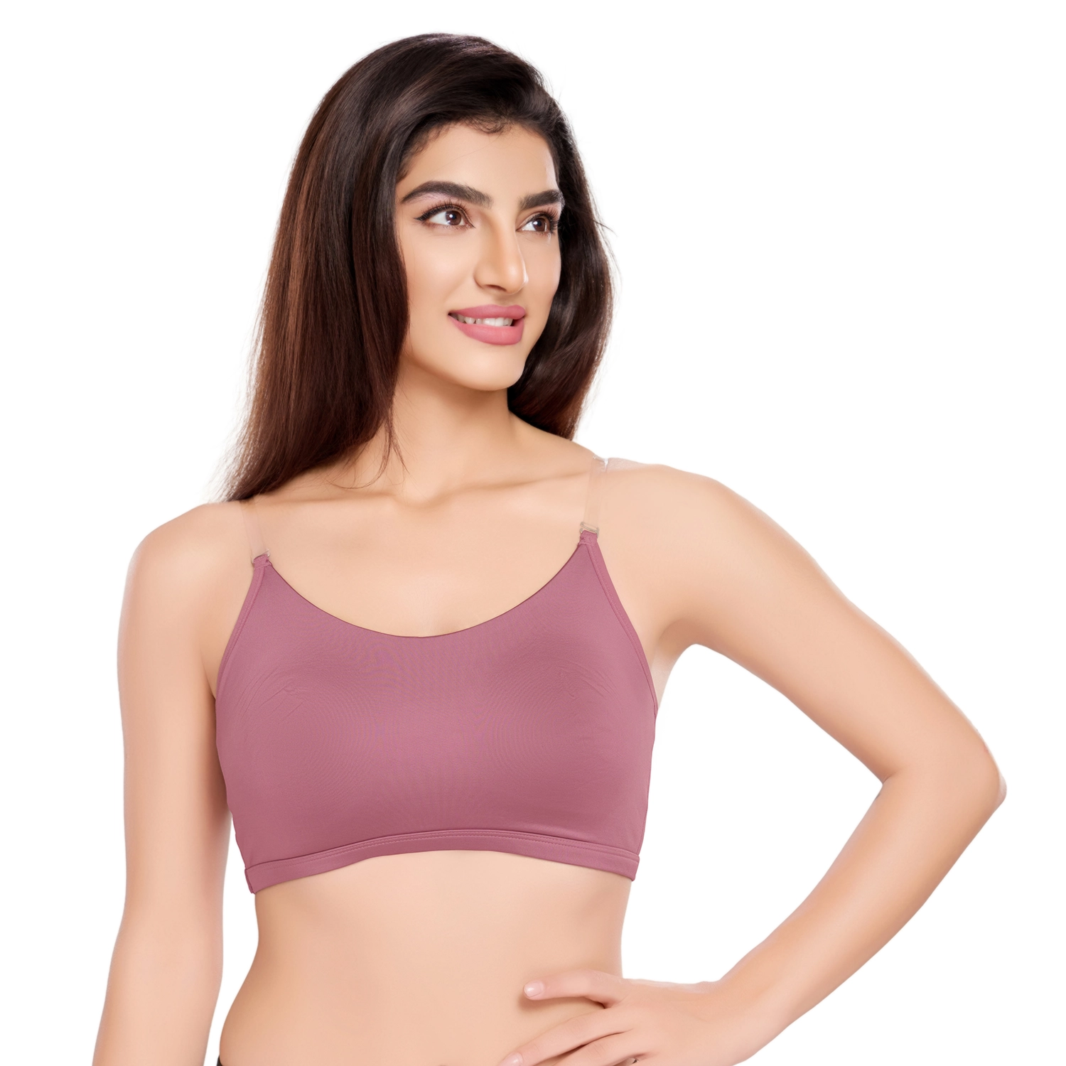 js 914 onion pink (7) JS 914-Non Padded Full Coverage Sports Bra - Image 1