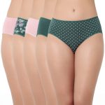 7303 - Cotton Hipster Premium Panties Set Of 5 Stretchable Fabric