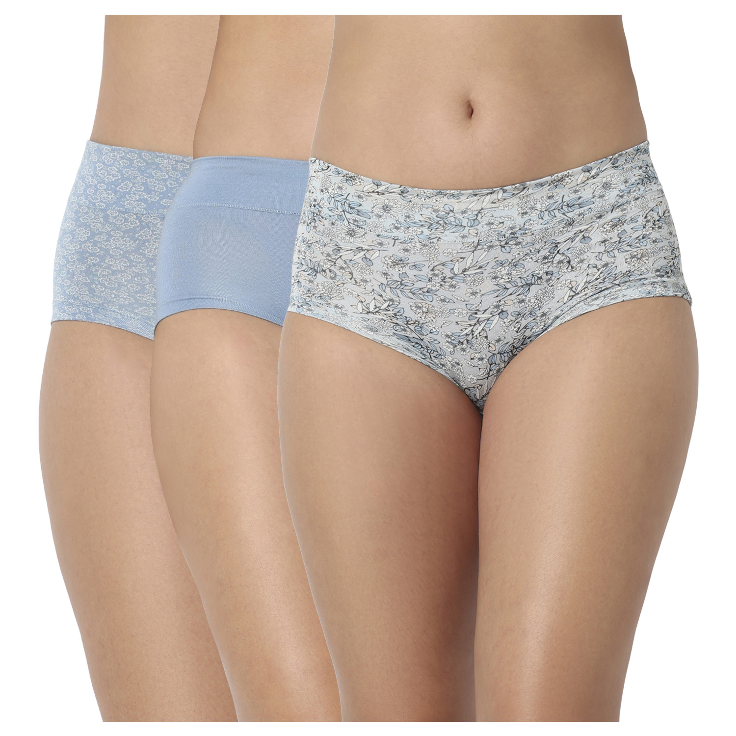 6 7262 - Pack of 3 Modal Full Coverage Hipster Panties for Women - Image 1